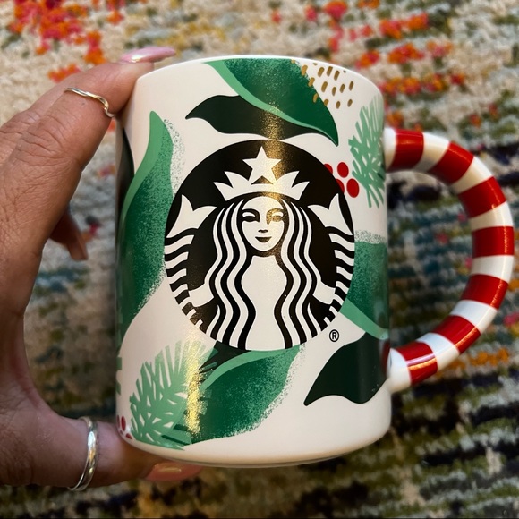 Starbucks 2019 Holiday Christmas Candy Cane Ceramic Cup Mug 12 oz - Picture 5 of 5